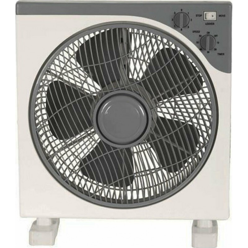 Eurolamp 300-21000 Ανεμιστήρας Box Fan 30cm 45W Λευκό-Γκρι